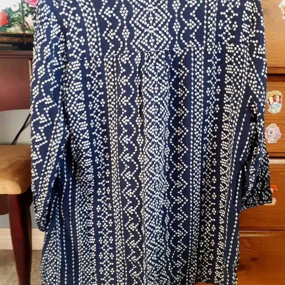 George XL dark blue patterned blouse - Picture 2 of 5